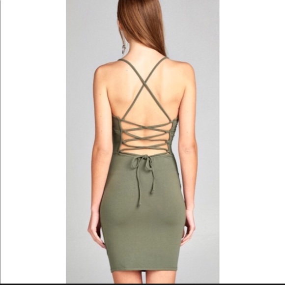 Lace Up Back Bodycon Dress !!!🔥 - Picture 2 of 4